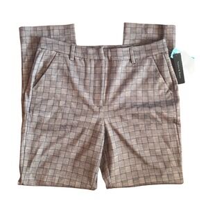 Violets & Roses Womens Plaid‎ Career Dress Pants Business Casual Trousers